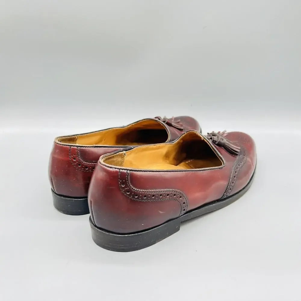 Cole Haan Shoes Mens 10.5 Brown Leather Tassel Loafers Vintage Dress Made USA